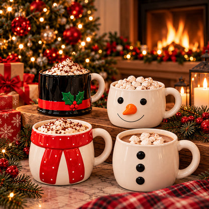 MugMates Christmas Mug Set Sip & Stack