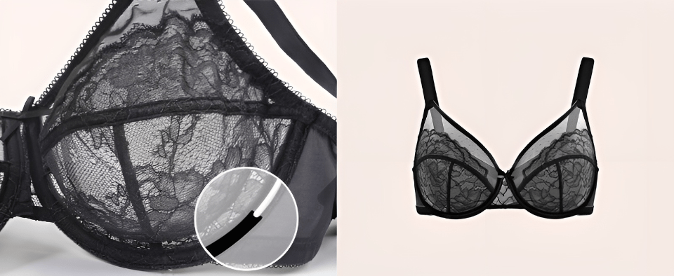 Floral Lace Plus Size Underwire Unlined Unpadded Minimizer Full Coverage Bra