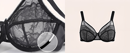 Floral Lace Plus Size Underwire Unlined Unpadded Minimizer Full Coverage Bra