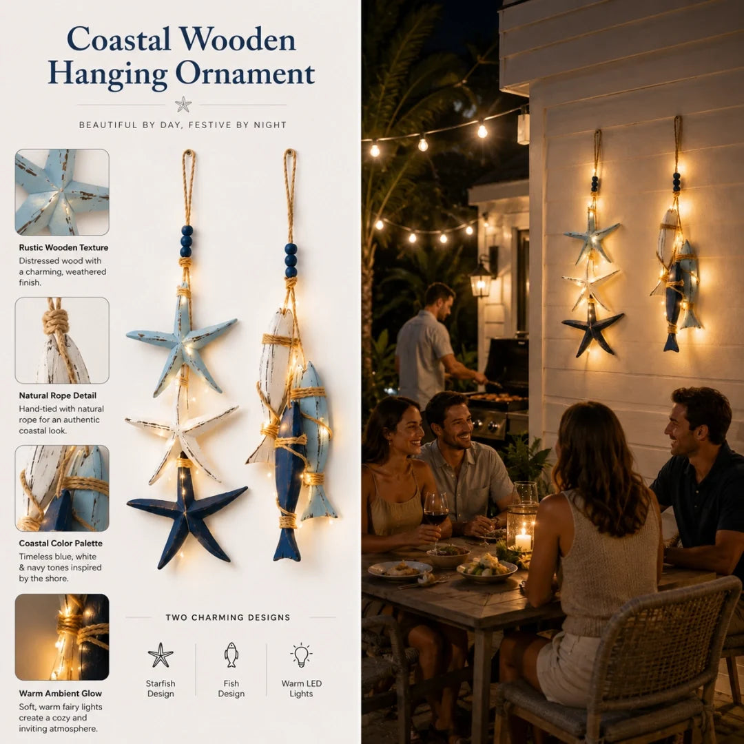 Coastal Starfish Fish Hanging Decor