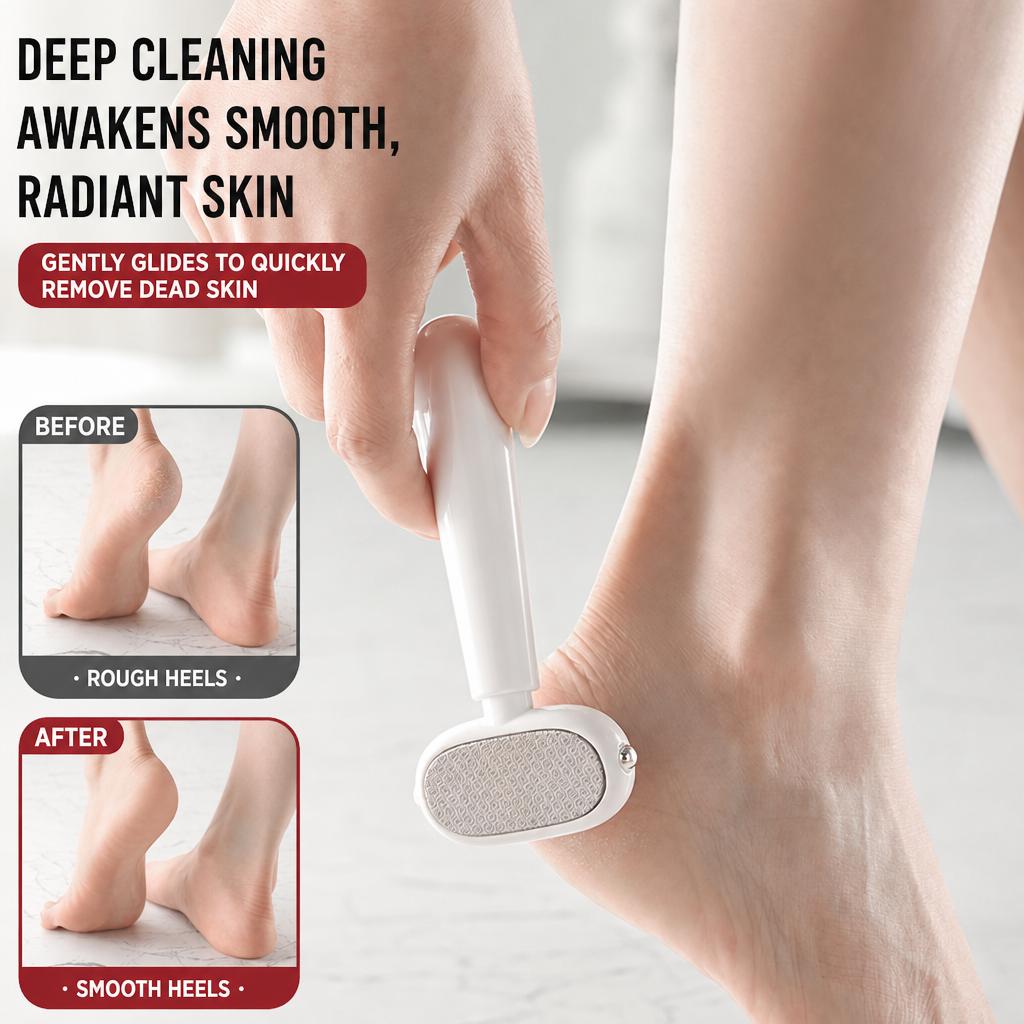 Dual-Sided Foot Callus Remover, Replaceable Stainless Steel Blade Pedicure Scraper for Cracked Hard Foot Skin