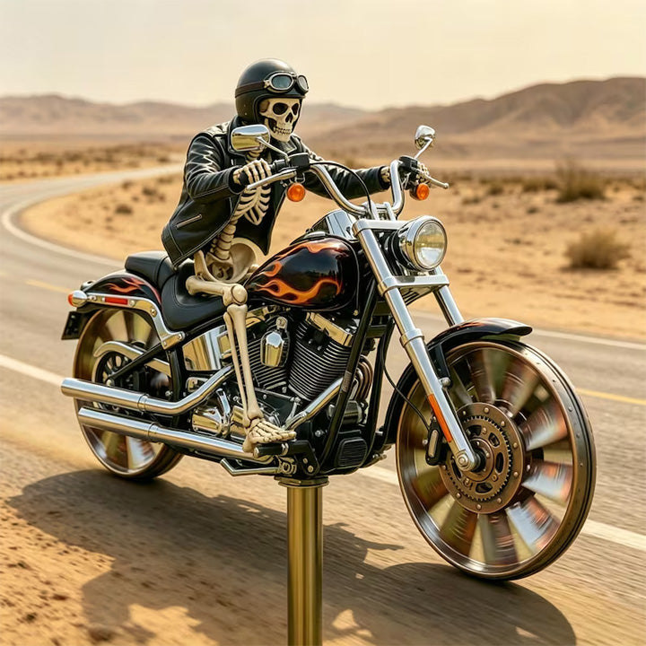 Skull Motorcycle Windmill Spinner