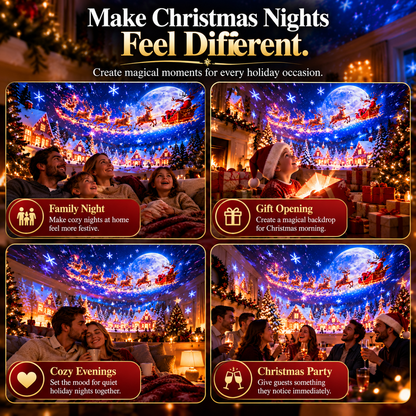 Christmas Projector Light Indoor Holiday Projection Lamp for Walls & Ceilings