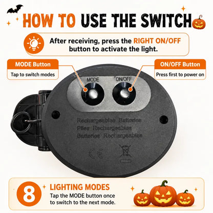 Pumpkin Solar Stake Lights Halloween Outdoor Yard Decor