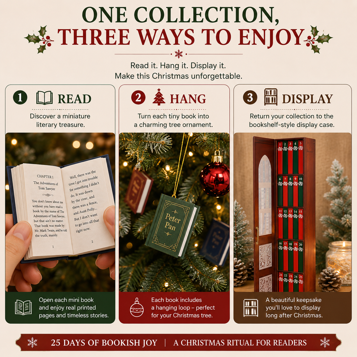25-Day Mini Book Advent Calendar A Book Lover's Christmas Countdown!