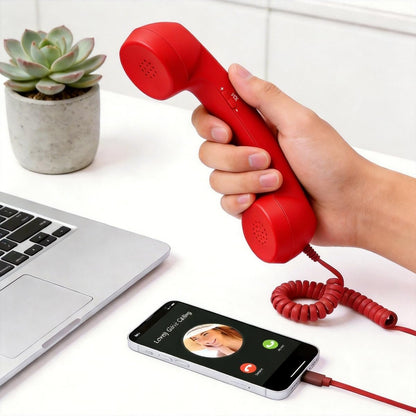 Retro Wired Telephone Handset for Smartphones | Vintage Style Phone Receiver