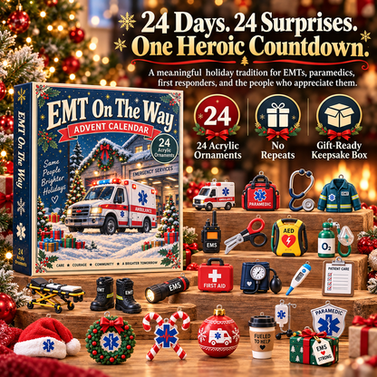 CHRISTMAS KICKOFF - EMT On The Way Advent Calendar 2026 - 24-Day Festive Countdown, Acrylic Charms Blind Box
