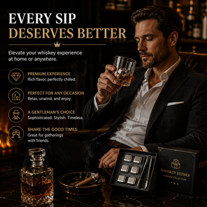 Stainless Steel Whiskey Stones Chill Drinks Without Dilution
