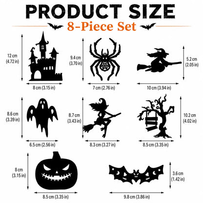 🕯️Halloween LED Silhouette Wall Light Stickers👻🎃
