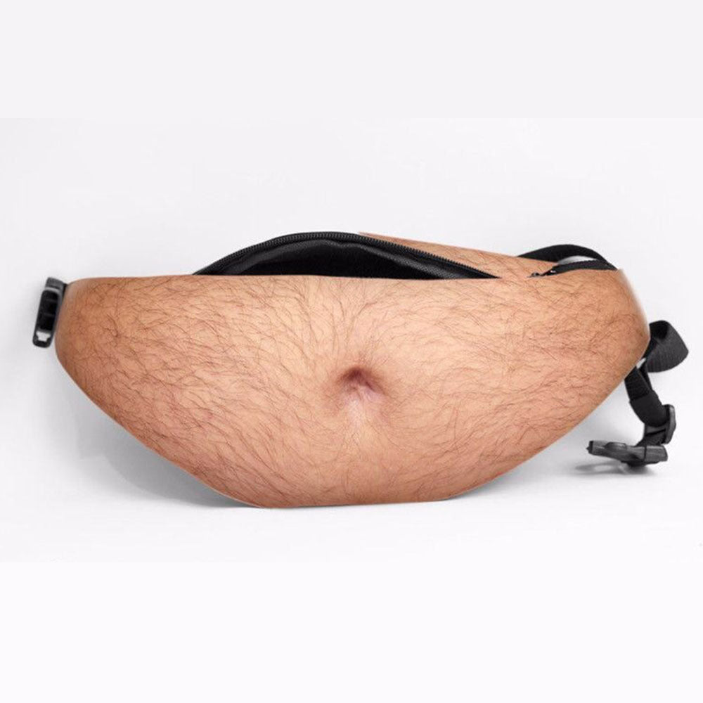 Realistic Beer Belly Fanny Pack Funny Hidden Waist Bag & Gag Gift
