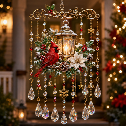 Christmas Crystal Wind Chime for Porch & Garden Decor