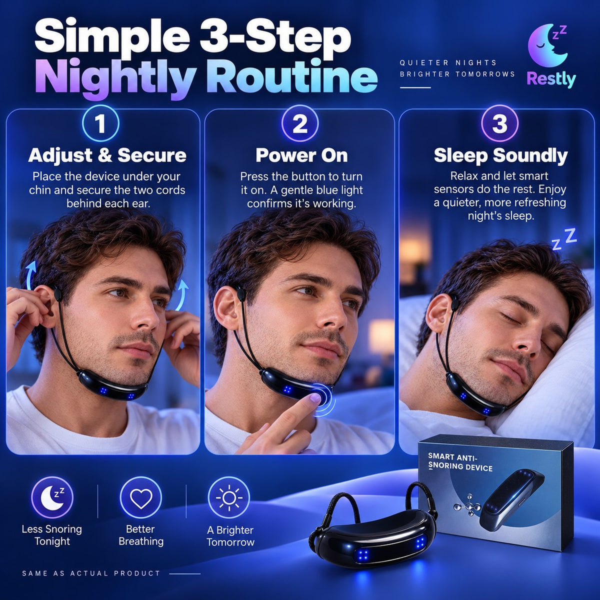 Smart Anti-Snore Device. Stop Snoring, Start Sleeping Deeply