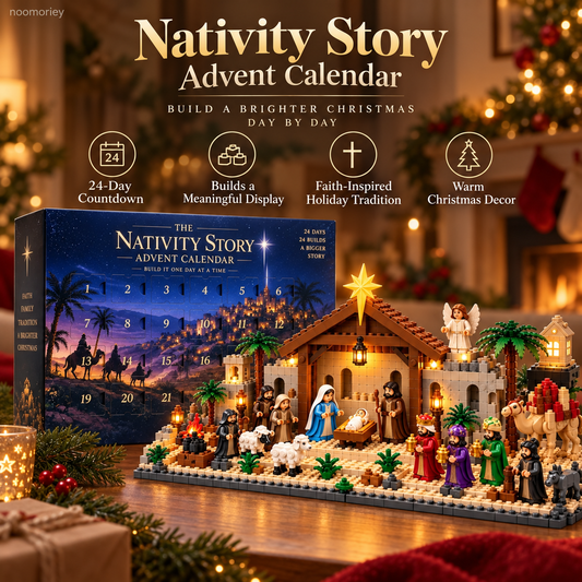 Nativity Story Building Advent Calendar 24-Day Christmas Countdown Set