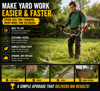 Universal Aluminum Grass Trimmer Head | Heavy-Duty Brush Cutter Replacement