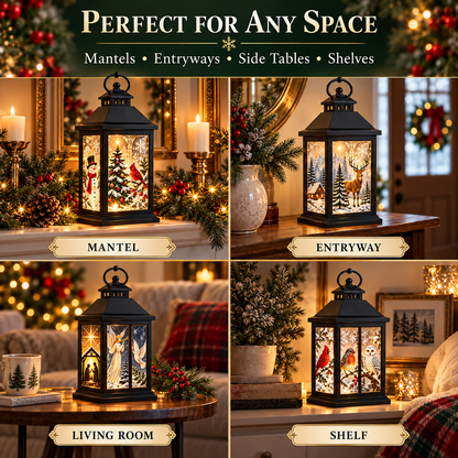 Interchangeable Crystal Lantern Light-Up Holiday D cor