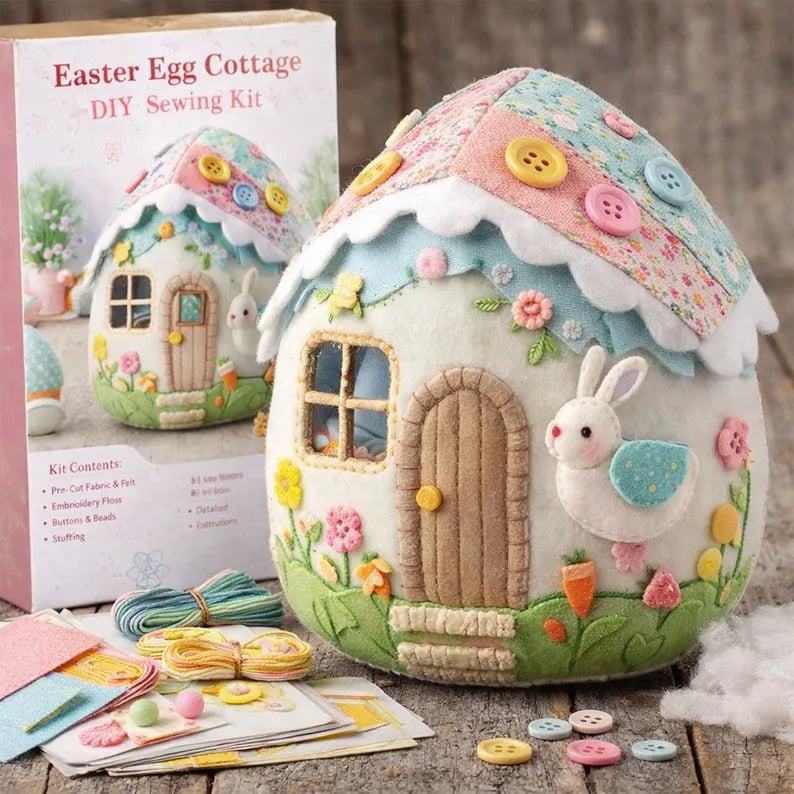 🔥DIY Easter Egg Cottage Sewing Craft Kit – BetterHomeLive