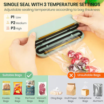 Mini Vacuum Bag Sealer Cordless Handheld Food Sealing Machine