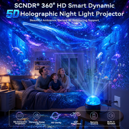 360 Smart Holographic Starry Sky Projector (HD Smart Dynamic 5D)