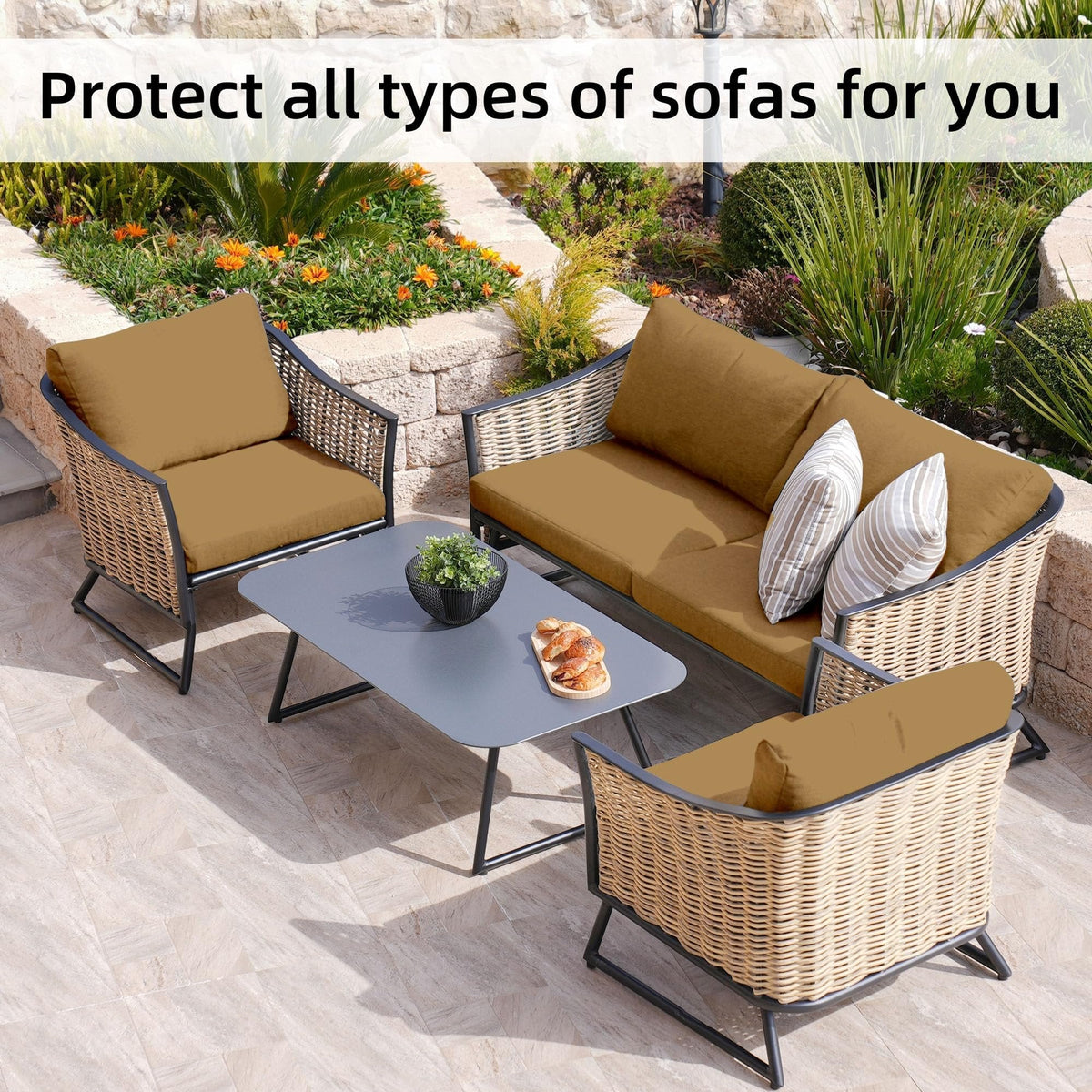 Stretch Sofa Cushion Covers Set (4 / 8 / 12 PCS)