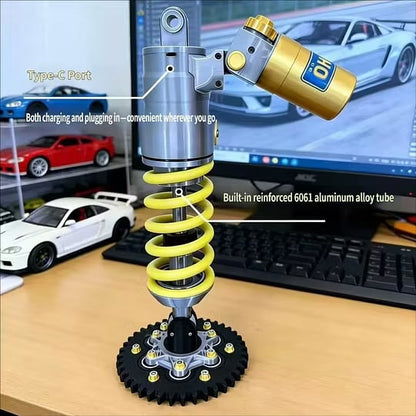 Father's Day Limited Inspired Suspension Shock Absorber Lamp - Adjustable LED Light for Gamers & Car Enthusiasts