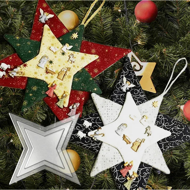 Christmas Patchwork Star Template Set-- With Instructions