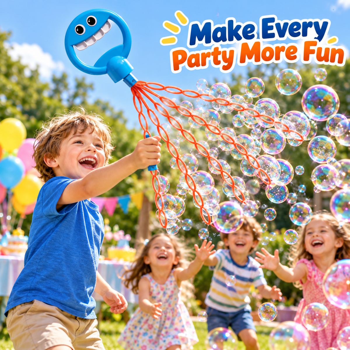 32-Hole Smiley Face Bubble Wand