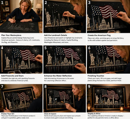 America 250th Anniversary Pearl Art Kit Stars & Stripes Skyline Limited Edition