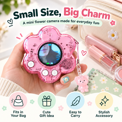 Flower Mini Digital Camera | Photo + Video Bag Charm Camera
