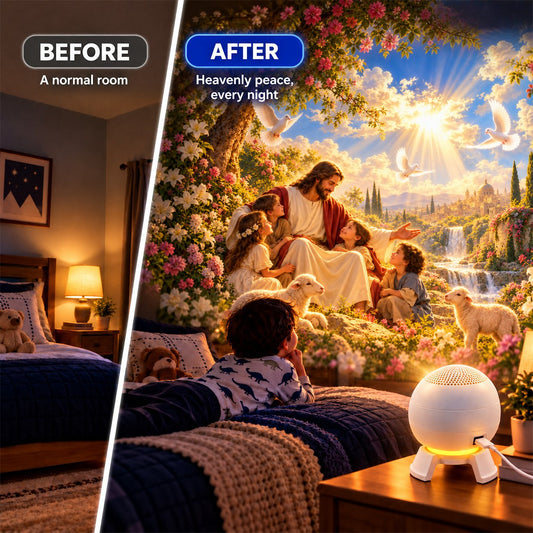 Nativity Christmas 5D Projection Light Transform Any Room Into the Night of Bethlehem