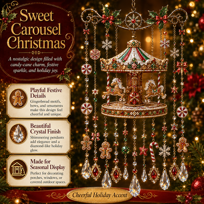 Christmas Crystal Wind Chime for Porch & Garden Decor