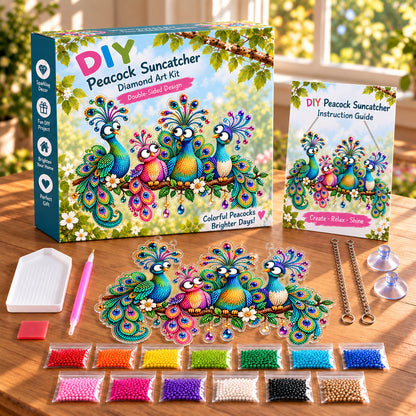 Sunny Birds Diamond Art Suncatcher DIY Kit