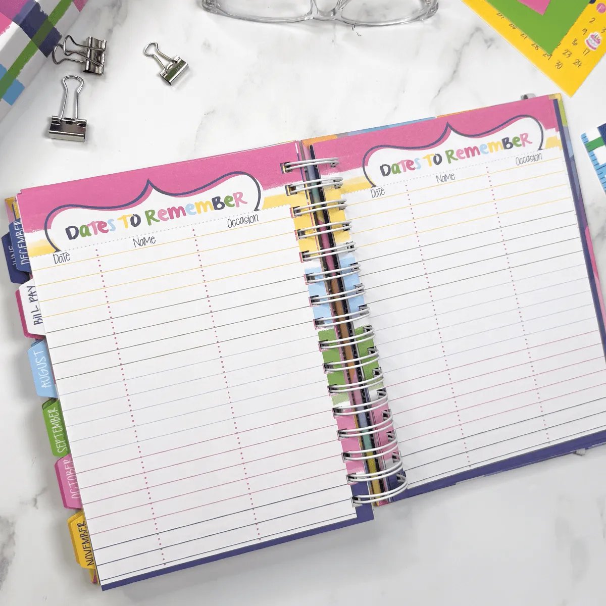 2027 2028 Reminder Binder 24-Month All-in-One Life Planner