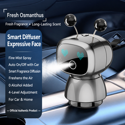 Cute Robot Car Diffuser Auto-Sensing Mist & LED Vent Freshener
