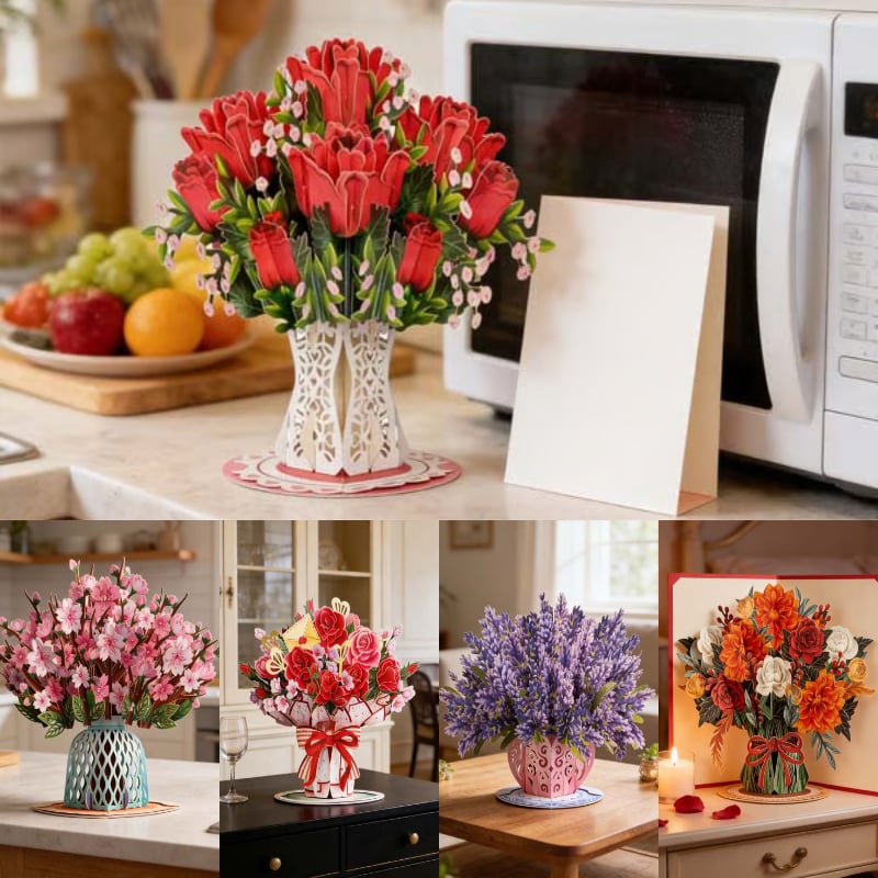 Forever-Blooming 3D Flower Pop-Up Card