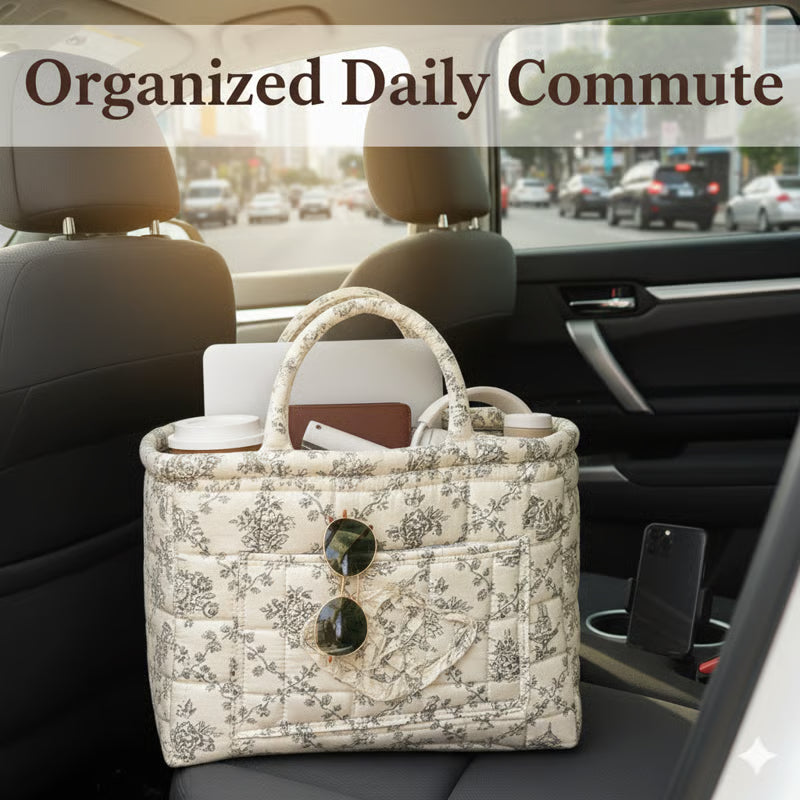 Multi-Purpose Fabric Car Storage Basket with Handle | Foldable & Washable