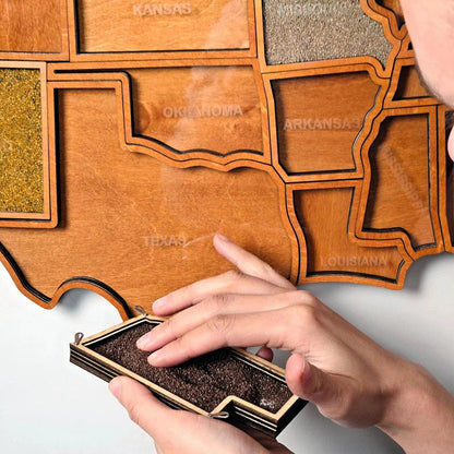 Personalized USA Travel Memory Map Collect & Display Your Travel Keepsakes