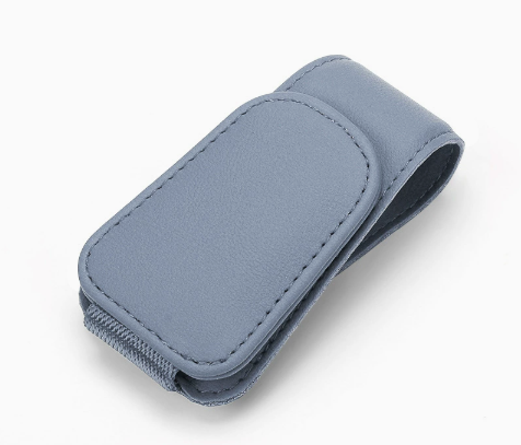 Magnetic Sun Visor Organizer Leather Sunglasses, Card & Ticket Holder