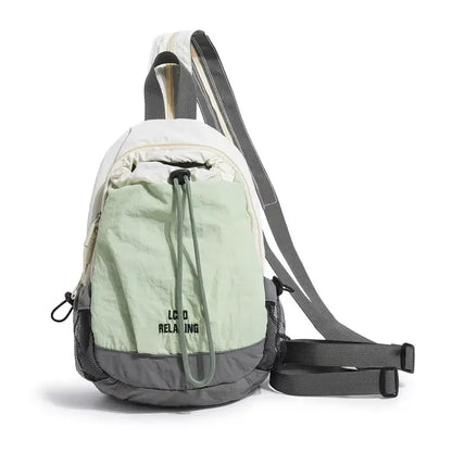 Unisex Lightweight Color Block Nylon Mini Backpack Compact & Water-Resistant Daypack for Every Adventure!