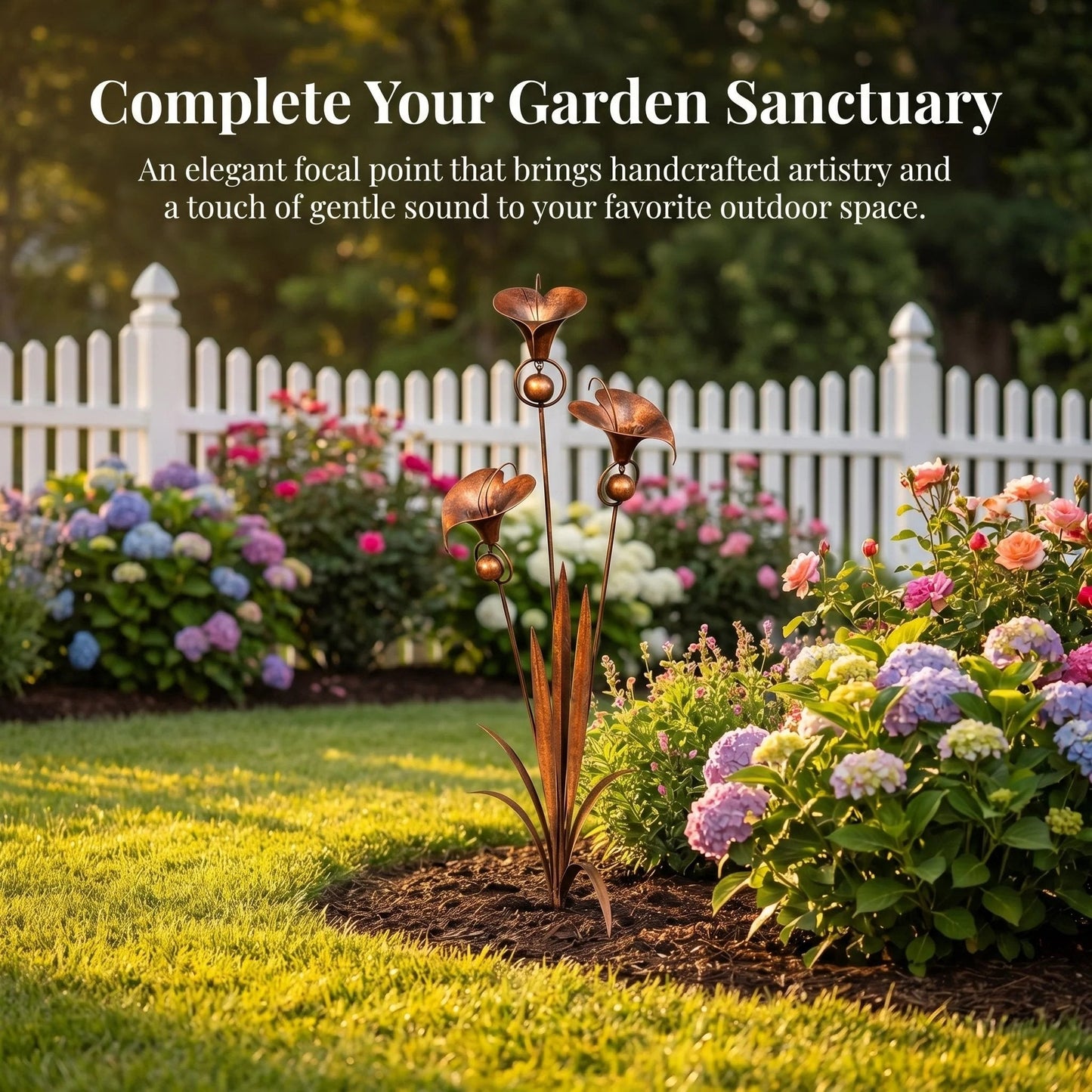 Copper Calla Garden Stake
