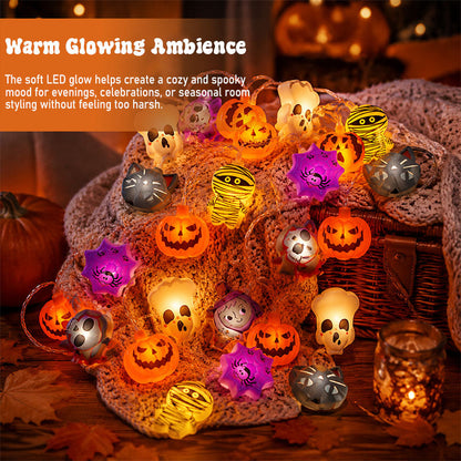Halloween LED Pumpkin String Lights Create A Spooky Glow For Your Home