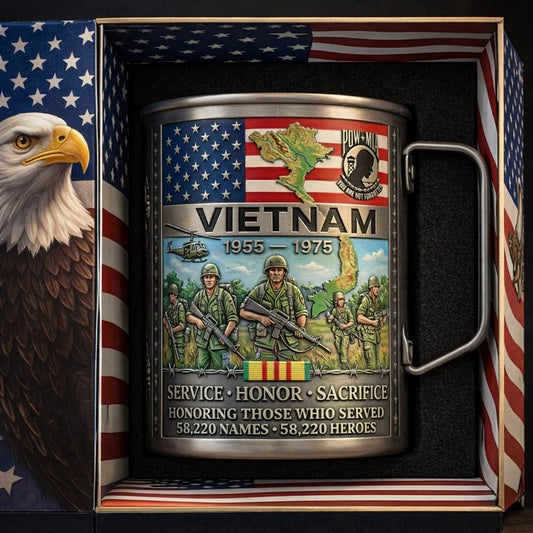 Vietnam Veteran Honor Coffee Mug 1955-1975 Service Tribute