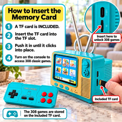GV300 Retro Handheld Game Console 2.8" IPS Screen, Portable Gaming Device & Gift for Gamers