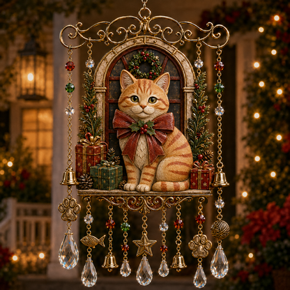 Christmas Crystal Wind Chime for Porch & Garden Decor