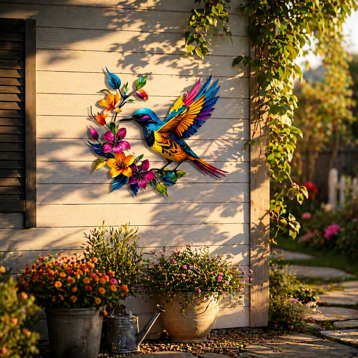 2026 - Hummingbird Bloom Metal Wall Art