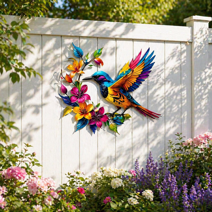 2026 - Hummingbird Bloom Metal Wall Art