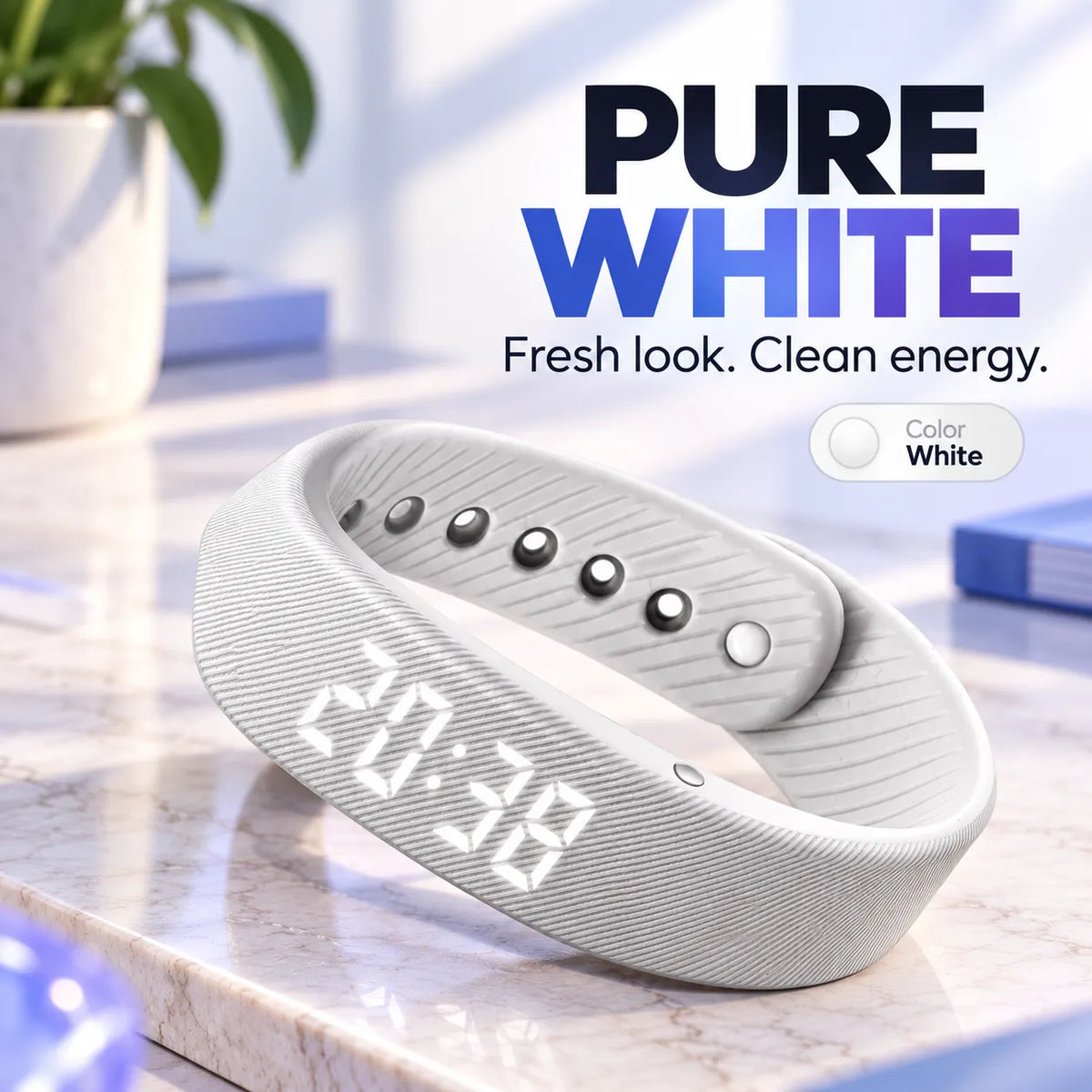 Silent Vibrating Alarm Wristband | Quiet Wake-Up & Step Tracker