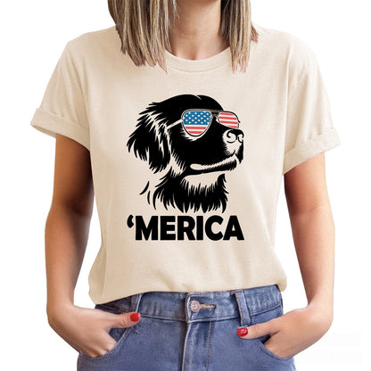 Merica Golden Retriever Shirt | 4th of July Dog Shirt
