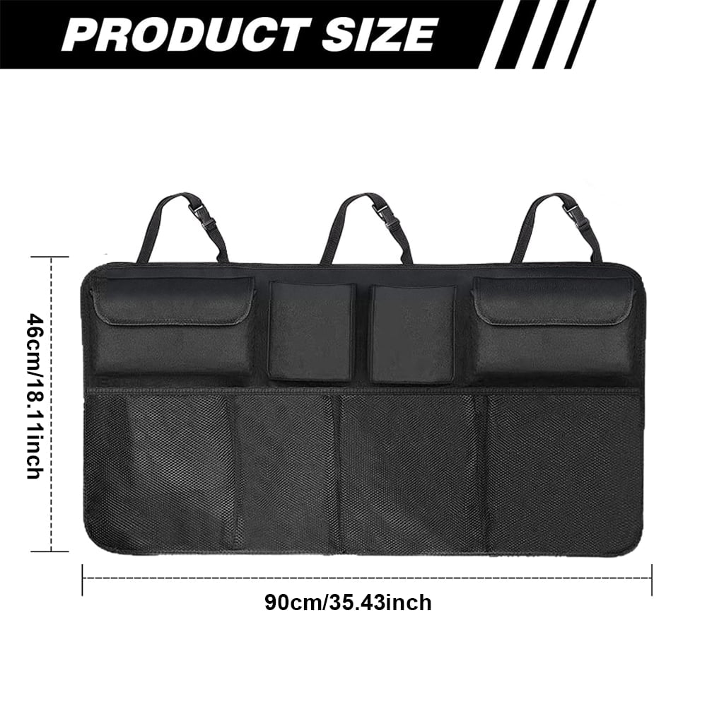 Car Trunk Organizer Hanging Storage with 8 Pockets for SUVs & Trucks