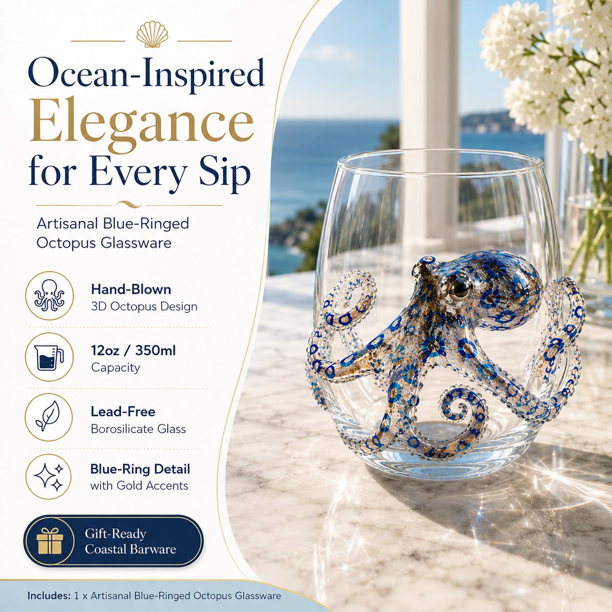 Ocean Animal Glassware Collection