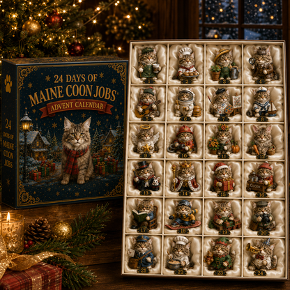 Maine Coon Jobs Advent Calendar 2026 24 Days of Unique Collectible Cat Miniatures